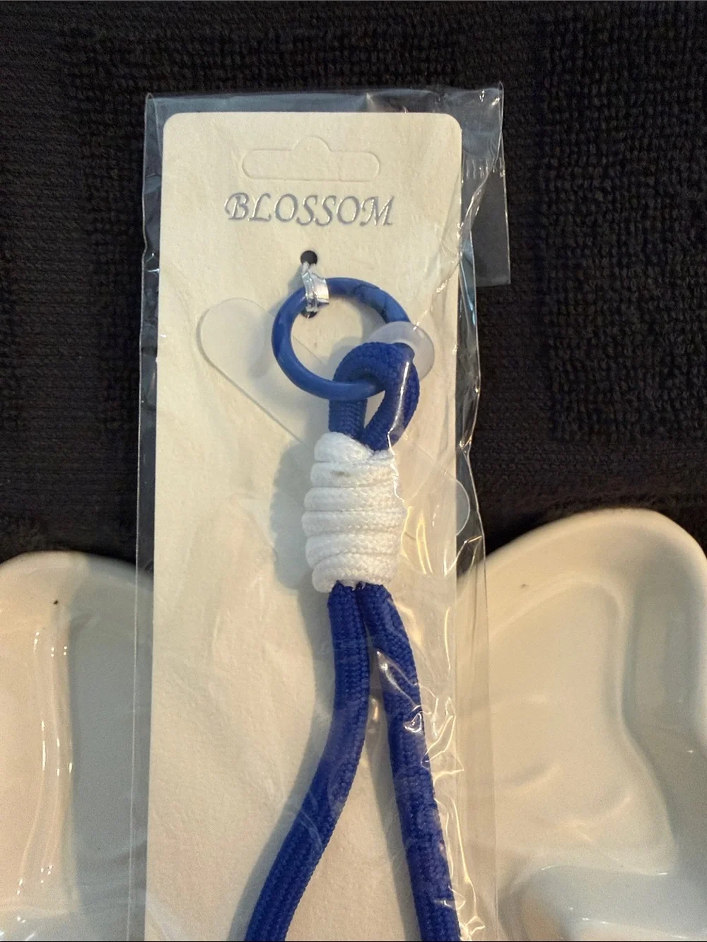 Blue and White Rope Key Holder